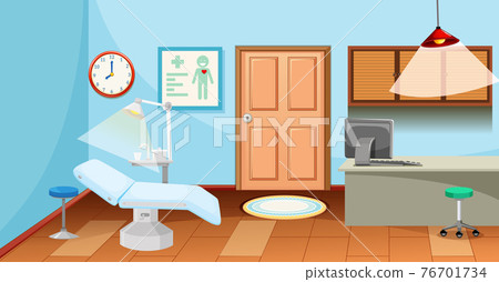 Blank dental room with furniture 76701734