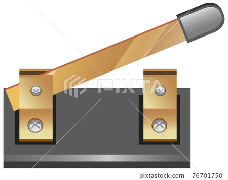Switch electronic circuit object isolated on white background Switch electronic circuit object isolated on white background 76701750