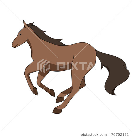 Horse running 76702151