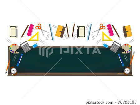 Blackboard and stationery Blackboard and stationery 76703195