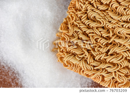 instant noodles on seasonings monosodium glutamate, Noodle thai junk food or fast food diet unhealthy eat msg concept 76703209