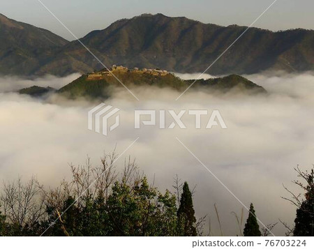 Takeda Castle Ruins in the Sea of Clouds Takeda Castle Ruins in the Sea of Clouds 76703224