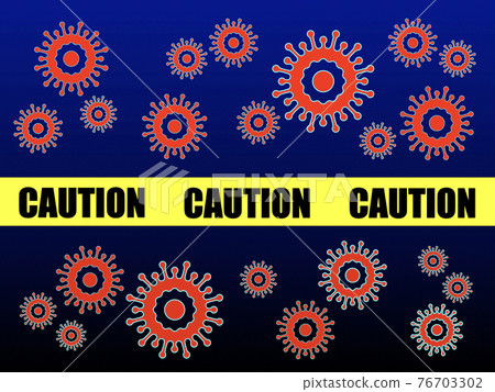 Coronavirus epidemic alert barricade tape caution 3 Coronavirus epidemic alert barricade tape caution 3 76703302