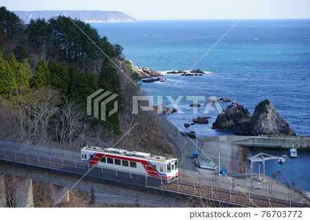 Spring Sanriku Railway Osawa Bridge 76703772