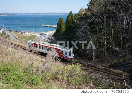 Spring Sanriku Railway Morning Dora Location Horinai Station Spring Sanriku Railway Morning Dora Location Horinai Station 76703953