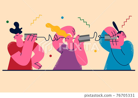Problems in communication between people concept Problems in communication between people concept 76705331