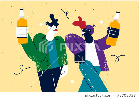 Having fun, male company concept Having fun, male company concept 76705338