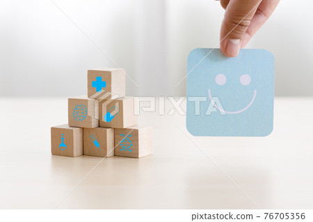 medical and Health choosing feedback rating happy good to review experience care 76705356