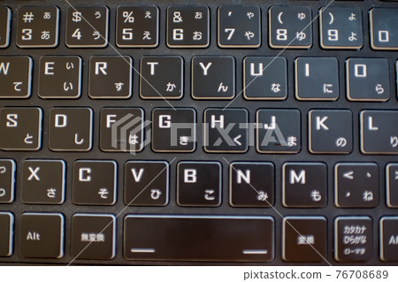 The middle part of the black computer keyboard The middle part of the black computer keyboard 76708689
