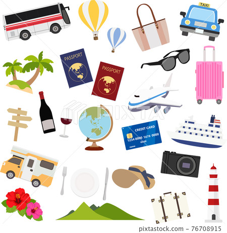 Vector material for travel / travel icon set 76708915
