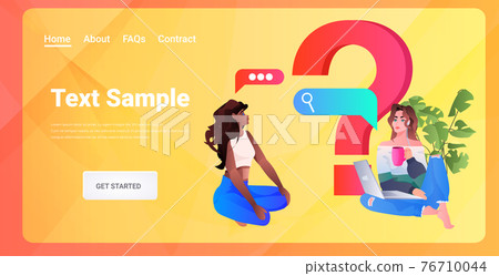 people communicating near question mark online consultation client support center concept people communicating near question mark online consultation client support center concept 76710044