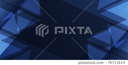 Abstract dark blue gradient diagonal background with triangles shape overlapping. 76711614