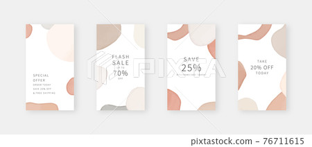 Social media template. Trendy editable social media stories template. Mockup isolated. Template design. Vector illustration. 76711615