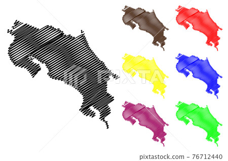Costa Rica map 76712440