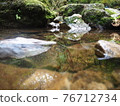 Mountain Shimizu overgrown with moss 76712734