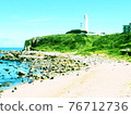 Inubosaki Lighthouse from the beach 76712736