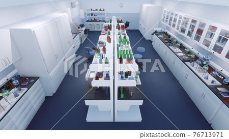 Empty interior of scientific research laboratory interior Empty interior of scientific research laboratory interior 76713971