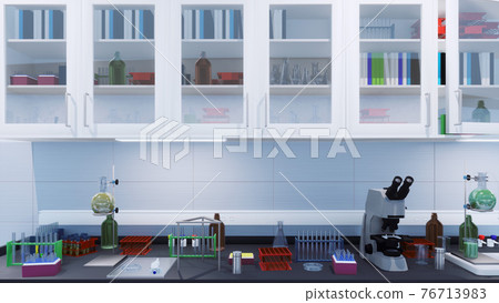Medical science lab with modern research equipment Medical science lab with modern research equipment 76713983
