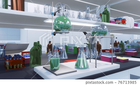 Modern scientific research laboratory equipment 3D Modern scientific research laboratory equipment 3D 76713985