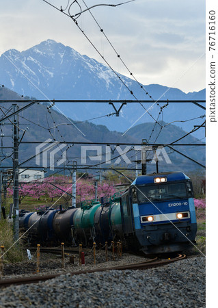 EH-200 freight train at Kaikoma Country Club, Shimpu, Nirasaki City 76716160