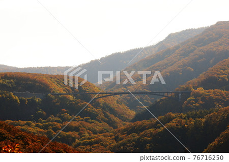Full view of Jogakura Ohashi in late autumn Full view of Jogakura Ohashi in late autumn 76716250