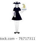戴著蝙蝠面具的黑色服裝女巫 76717311