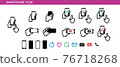 Smartphone application operation icon set 76718268