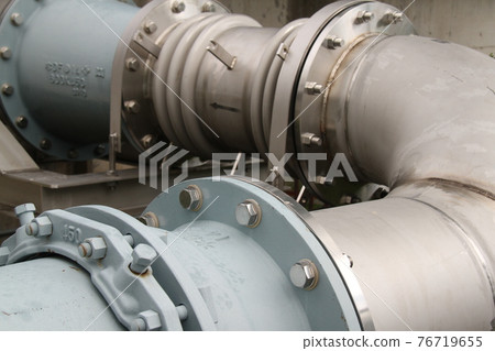 Outdoor piping of sewage treatment plant 76719655