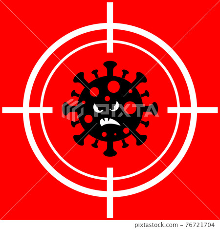 very angry and scary angry evil virus sight. The global pandemic covid-19 is successfully fighting the epidemic 76721704