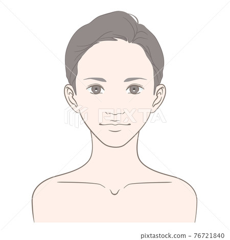 [有頭髮] 20 多歲到 30 多歲的年輕女性形象插圖 76721840