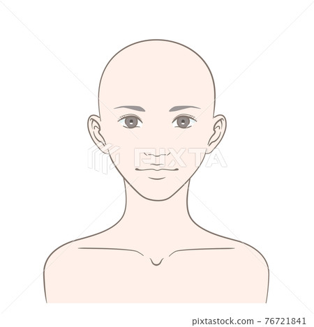 [沒有頭髮] 一個二十到三十多歲的年輕女人的形象插圖 76721841