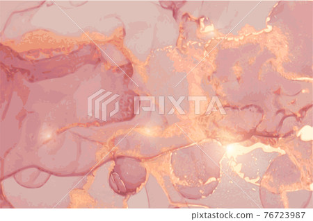 Pink,purple and gold marble texture. Abstract vector background 76723987
