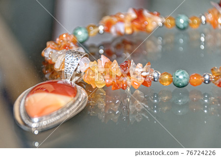 Typical guatemalan handmade jewelry souvenir - beaded necklace Typical guatemalan handmade jewelry souvenir - beaded necklace 76724226