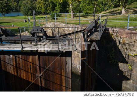 Landscape with old Swedish locks Landscape with old Swedish locks 76724798