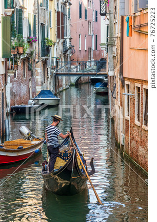 Venice Grand canal with gondolas, Italy in summer 76725223
