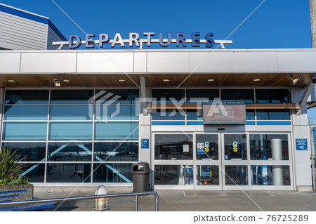 BC Ferries Tsawwassen ferry terminal during covid-19 pandemic period. Delta, British Columbia, Canada. BC Ferries Tsawwassen ferry terminal during covid-19 pandemic period. Delta, British Columbia, Canada. 76725289