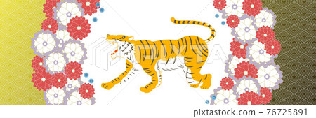 Tiger sideways Nikobishi banner 76725891