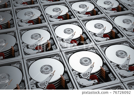 Background from Hard Disk Drives HDD, 3D rendering 76726092