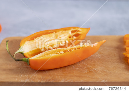 Peruvian yellow pepper. Yellow pepper used in Peruvian cuisine. 76726844