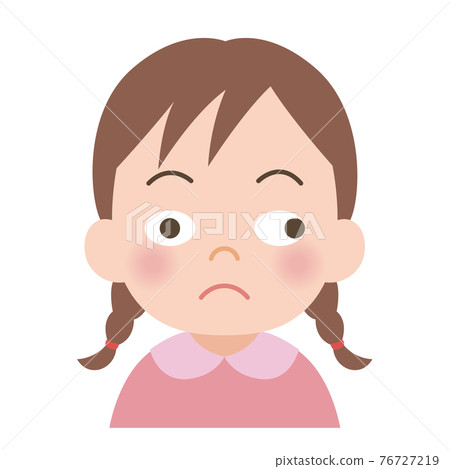 斜視女孩的插圖 76727219