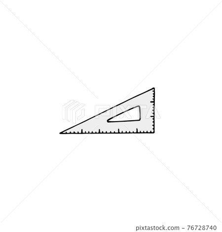 直角三角尺的插圖 直角三角尺的插圖 76728740