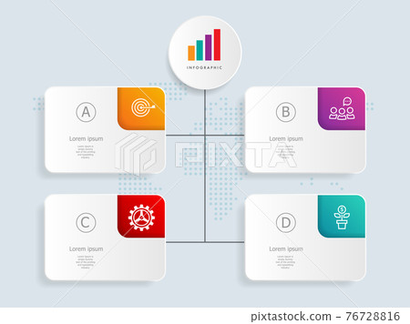 abstract label infographics presentation element template with business icons abstract label infographics presentation element template with business icons 76728816