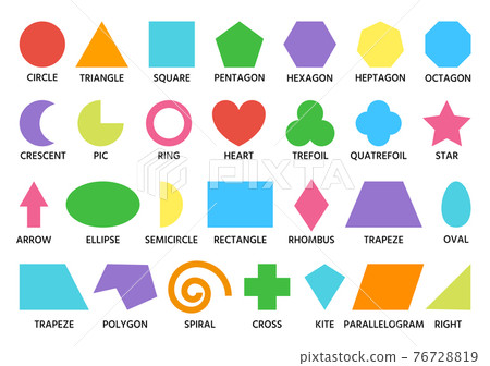 geometric color figure shapes kid learn flat set geometric color figure shapes kid learn flat set 76728819
