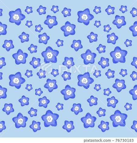 Nemophila illustration seamless pattern Nemophila illustration seamless pattern 76730183