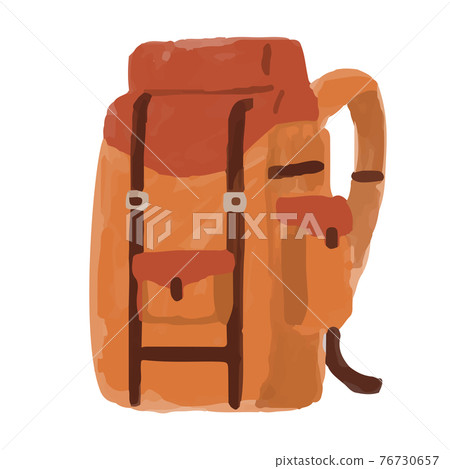 Outdoor rucksack rucksack disaster prevention illustration hand-painted watercolor Outdoor rucksack rucksack disaster prevention illustration hand-painted watercolor 76730657