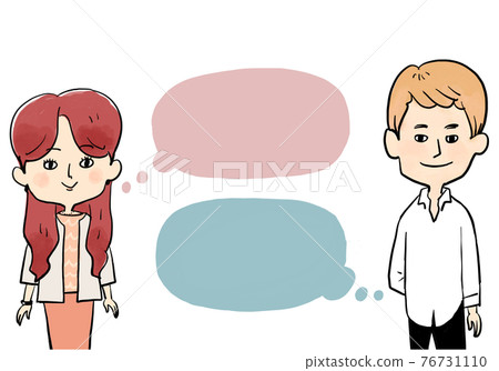 A balloon that expresses the feelings of men and women 76731110