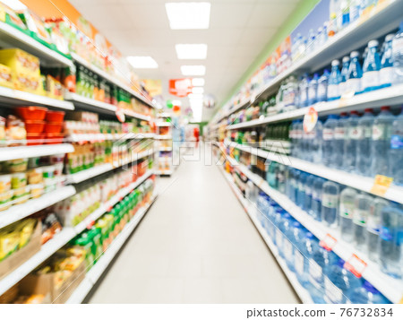 abstract blurred supermarket aisle background abstract blurred supermarket aisle background 76732834