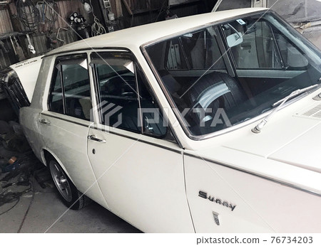 Auto mechanic retro car sunny Auto mechanic retro car sunny 76734203