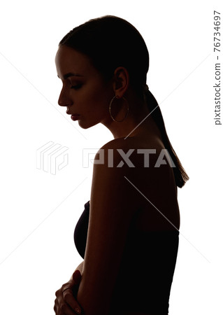 woman silhouette female abuse depressed victim woman silhouette female abuse depressed victim 76734697