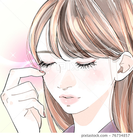 長睫毛的女人（有背景） 76734857